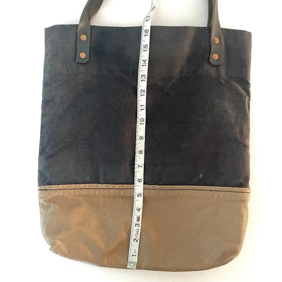 Awl Snap Canvas Leather Tote - Picture 5 of 7